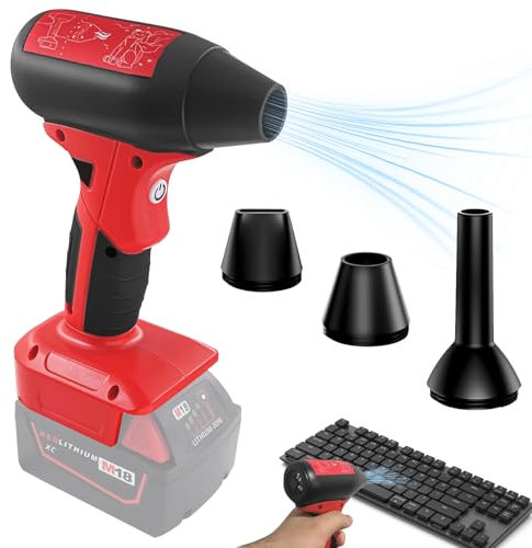 Soplador de Aire, Aire Comprimido Limpieza PC compatible con Einhell Power X-Change 18V, Soplador de Hojas para Limpieza/Secado de Automóviles