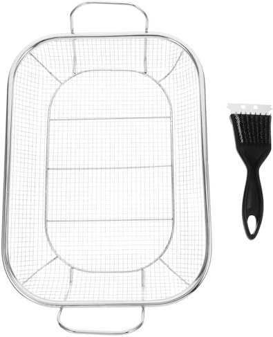 Sosoport 1satz Grillkorb Mit Feinem Netzdesign Multifunktionale Grillplatte Für BBQ Im Freien Große Kapazität Ergonomisch Gestaltet Für Und Fisch