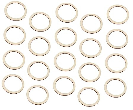 SEWACC Runde Holzscheiben und Umweltfreundlich 6cm Durchmesser zum Basteln 50 Stück mit Glatter Oberfläche für Schmuckanhänger und Desktop Untersetzer