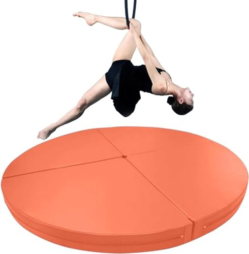 ShAzanz Schutzmatte, tragbar, rund, faltbar, Sicherheitsmatte für Pole Dance, Tanzkissen für Rotations- oder Statikpole (100 cm, 3 ft/39 Zoll, Thick 3 cm/1 Zoll)