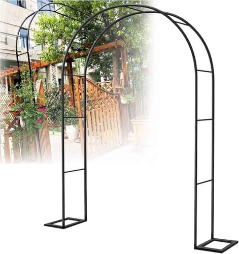 WCQSYY Arche De Jardin en Métal 120Cm 140Cm 240Cm 300Cm 350Cm Large Arche De Mariage Arceau À Rosiers Plante Grimpantes, Arche À Rosiers Exterieur Arche De Jardin,Vert,W1.4M*H2.3M