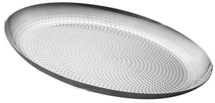 KAHDGSS Platos De Postre Frutas Cocina Platos Acero Inoxidable Camping Camina Metal Reutilizable Plato Comida Portátil para Bandejas Alimentos Redondos para Hogar