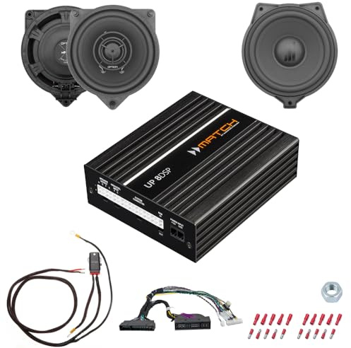 Option Kit d'extension compatible avec Mercedes GLC (type X253, année de construction 2015-2023) avec système audio standard (avec ASD), Plug & Play avec amplificateur DSP, haut-parleur central et