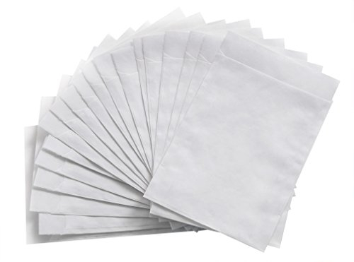 Weiße Mini-Flachbeutel Papier, 100 Stück: Papiertüten, Tüten Klein, Geschenktüten für Blumensamen, Lebensmittel & Give-Aways, Papierbeutel zum Befüllen, Samentüten, Papiertaschen Flach, 7,5 x 10,2 cm
