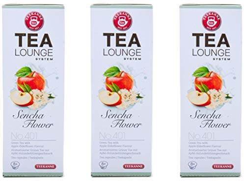 Lot de 3 paquets de 8 capsules de thé vert Sencha Flower n° 401