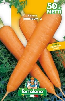 SEMENTI DI ORTAGGI DI QUALITA' IN BUSTE TERMOSALDATE DA 50 GRAMMI (CAROTA BERLICUM 2)