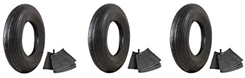 Marathon Industries 4.80/4.00-8 Replacement Pneumatic Wheel Tire and Tube (3-(Pack))