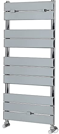 Milano Lustro Chrome Flat Panel Heated Towel Rail - 1000mm x 450mm