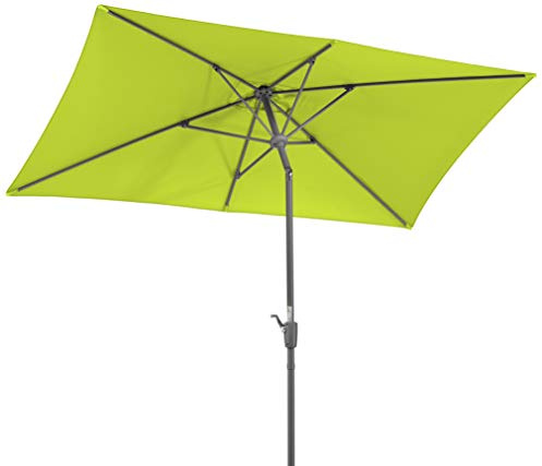 Schneider Sonnenschirm Tunis, apfelgrün, 270 x 150 cm rechteckig, 742-78, Gestell Stahl, Bespannung Polyester, 5.8 kg