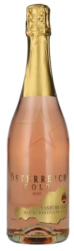 Österreich Gold Rosé - mit 23 Karat Blattgold 9,50% 0,75 Liter