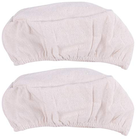 Cabilock 2pcs Proofing Basket Liners Sourdough Bakery Basket Towel Fermentation Mat Cheesecloth Cotton for Cooking Strainer Kitchen Baking Tools Oval Shape -25x15x8cm