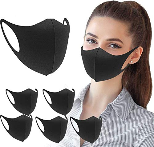 Boolavard 6-pack mode tyg tyg ansiktsskydd unisex öronslinga svart damm återanvändbar tvättbar