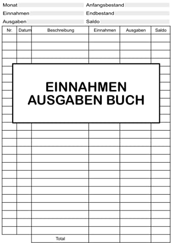 Einnahmen Ausgaben Buch: Haushaltsbuch Kassenbuch Kleinunternehmer Alle Transaktionen Aufzeichnen