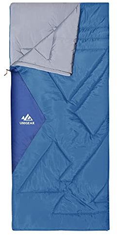 Unigear Camfy Bed 50°F Camping Schlafsack für Erwachsene & Kinder, Deckenschlafsack Outdoor Indoor Wandern Reisen leicht tragbar, Warm & Kompakt