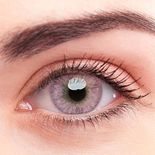 Lentilles de contact colorées GO MAXIY GIRL en naturel -Rose de Lishengjing- 12 mois sans correction.