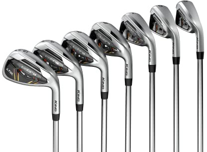 Cobra Golf 2022 LTDX Eisen Set Satin Chrome Gold Fusion (Herren, Rechtshänder, KBS Tour 90, Reg Flex, 5-GW)