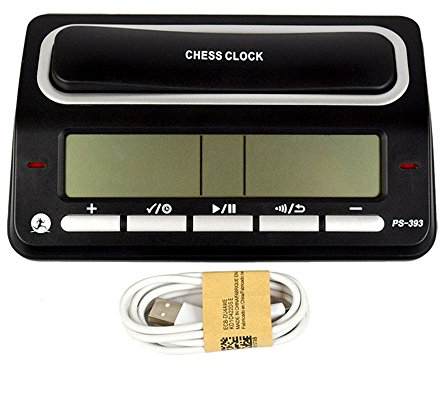 Reloj de ajedrez Profesional LED Temporizador de Juego de ajedrez Digital con función de Alarma para ajedrez Chino Negro