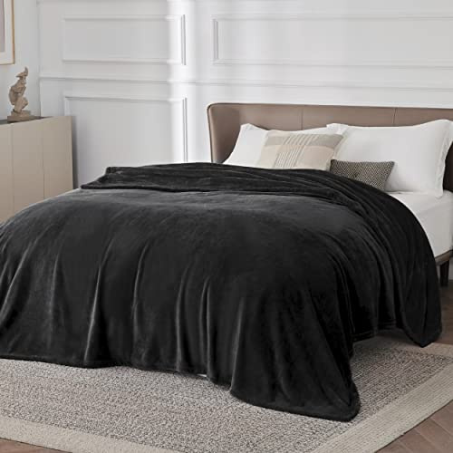 BEDSURE Kuscheldecke Flauschig Decke Fleecedecke - Wohndecke Warm Winter Weich, Sofadecke XXL, Decke Couch Blanket, Wohn- & Kuscheldecken Große 220x240cm, Sofa überwurfdecke Schwarz