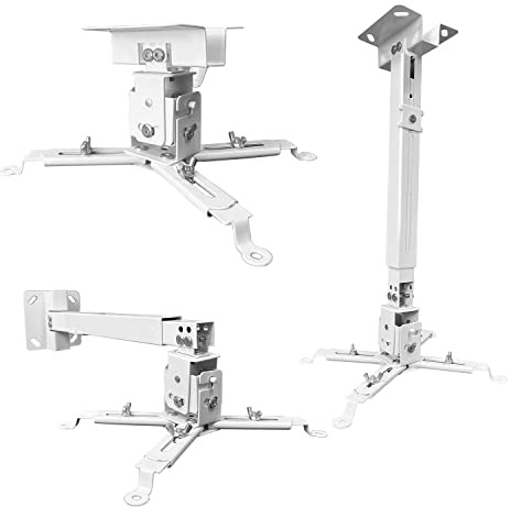 Tonalee Projector Mount Wall or Ceiling Projection Mount Bracket with Adjustable Height and Extendable Arms Mounts for Home and Office Projector