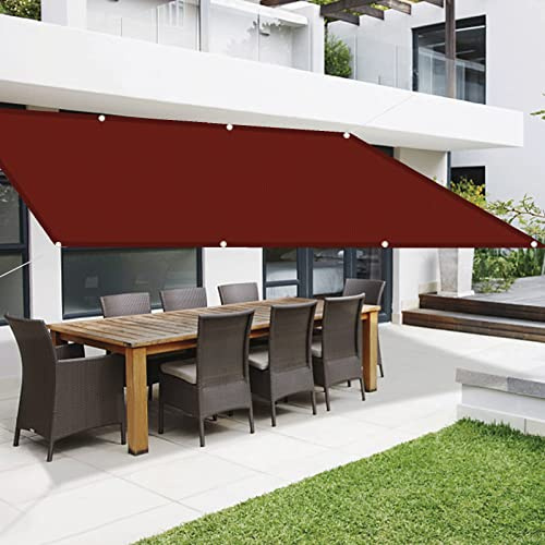 Tenda a Vela Impermeabile 2.5 x 3 m Resistente ai Raggi UV Impermeabile Schermante Ombreggiante con Kit di Fissaggio Occhielli per Giardino Campeggio Esterno, Weinrot