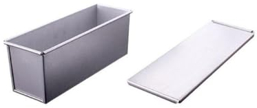 Ranuw Molde rectangular con tapa para hornear pan, tostadas, antiadherente, con tapa, molde de pan de aleación de aluminio, moldes pequeños para hornear
