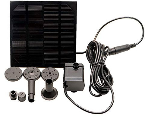 Solar Fountain - Panel Water Pump for Bird Bath Solar Panel Kit Outdoor Fountain for Outdoor Small Pond, Patio Garden and Fish Tank