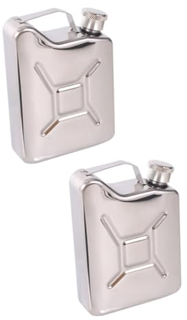 ABOOFAN Carafe À Whisky 2 Pièces Flasque Bouteilles D'alcool Mallette De Transport Acier Inoxydable Homme Flasque Personnalisée
