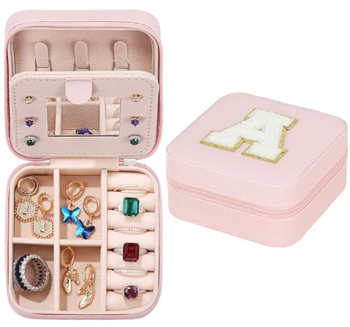 YEJAHY Jewellery Box for Women and Girls - Small Travel Organiser for Chains and Accessories (A)