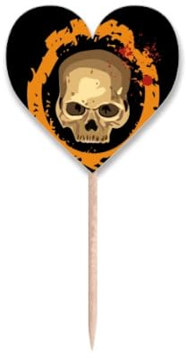 Palillos de dientes redondos y realistas para Halloween, diseño de corazón