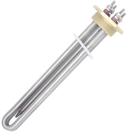 nmbhus Heizung 12V 300W/600W Tauchrohr-Wasserheizelement DN32 Kupfergewinde Solarwarmwasserbereiter Mit Thermostatrohr (Size : Heater Nut Thread, Color : 12v 300w BSP), 1005004411821722