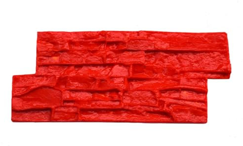 Moldes Hormigon Impreso Sellos de Hormigón Paredes Vertidas Estampado de Piedra, Almohadillas de Sello de Cemento Realistas Piel de Textura Transparente, Impresión de Poliuretano para Patio/ Muro ( Co