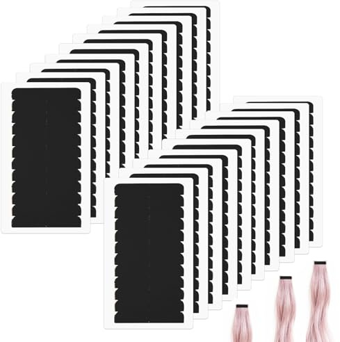 240 cintas de pelo humano de doble cara, cinta de extensión de cabello, cinta de pelo humano, cinta de repuesto para peluca, adhesiva de repuesto para extensiones de cabello cinta de peluca(negro)