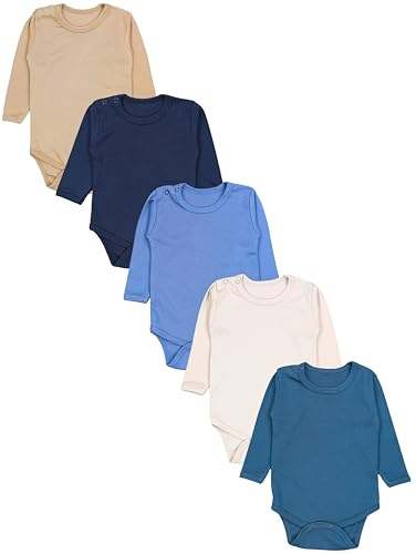 TupTam Baby Langarmbodys 5er-Pack – Baumwolle, OEKO-TEX