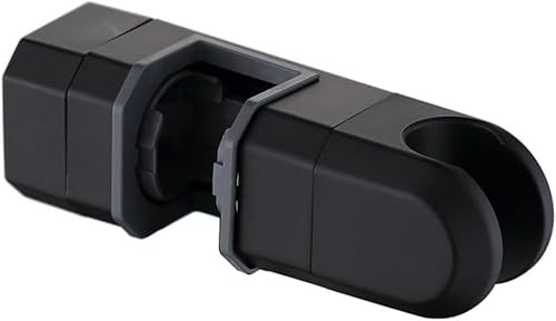 Support de pommeau de douche universel 15 mm-30 mm pour pulvérisateur rotatif à 360 degrés réglable chromé barre coulissante amovible pour système de douche (noir)