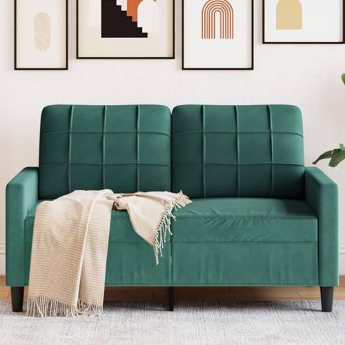 Xichuzi 2-Sitzer-Sofa Dunkelgrün 120 cm Samt, Loungesofa, Sofas & Couches, Relaxsofa, Couch für Wohnzimmer, 4007616