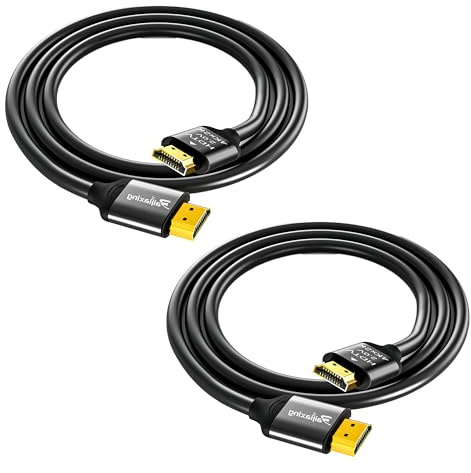 hioseyre 2 Pack 0.5M short hdmi cable ，hdmi cables Flexible & Slim HDMI Cable, Ultra Thin HDMI Lead Supports High speed 4K@60Hz 18gbps 2160P/1080P