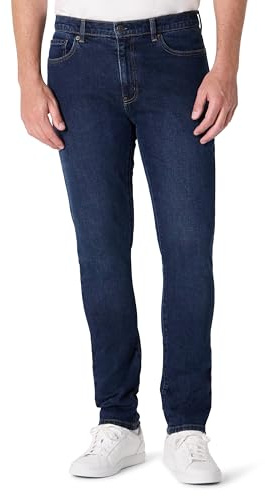 Amazon Essentials Jean Slim Homme, Bleu Nuit Foncé Délavé, 34W / 32L