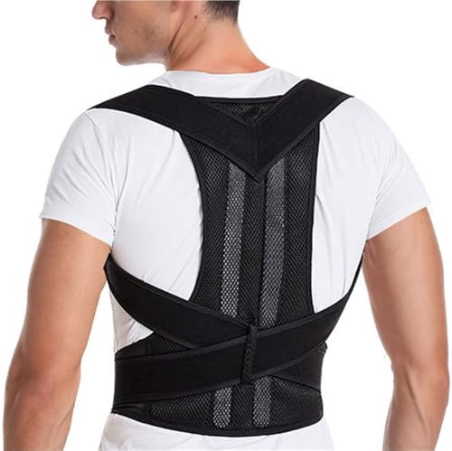 XS-5XL Übergröße Rückenstütze Verstellbarer Skoliose Haltungskorrektor Lendenwirbel Stützkorsett Herren/Damen Rücken, Schulter, Nacken Und Schlüsselbeinstütze Haltungstrainer(5XL)