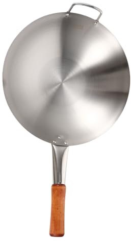 Amosfun Olla Multifuncional Sartén De 32 Cm Acero Inoxidable Mango De Madera Funcional Para Cocinar Casa Suministros De Cocina