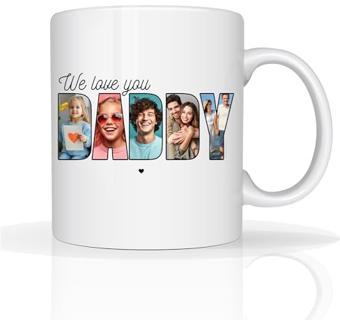 Star Online Personalised Mug Fathers Day Gift Custom Photo Mug Gifts for Daddy 11oz Ceramic Coffee Cup Best Dada Ever Daddy Birthday Presents
