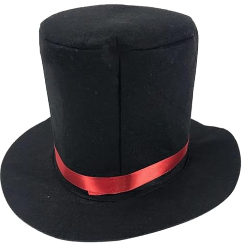 Zylinder, schwarzer Filzzylinder, modischer Zaubererhut, Retro-Fedora-Hüte für Männer, Frauen und Kinder, Butler-Kostüm für Rollenspiele, Mottopartys, Festival-Zaubererhut, Partyhüte, Mini-Zylind