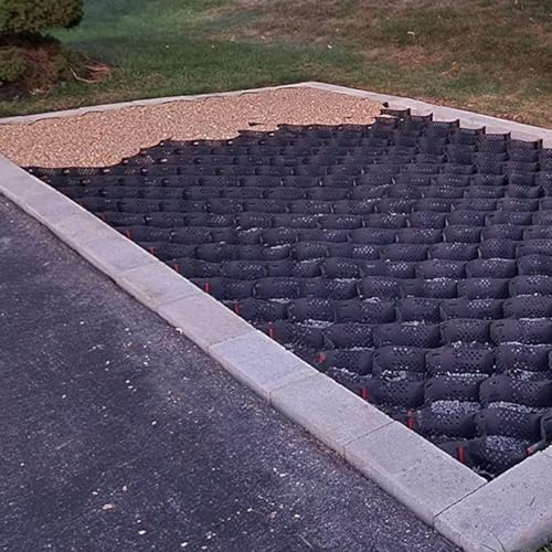 Griglia di Ghiaia per vialetti ad Alta Resistenza - Stabilizzatore del Terreno con profondità di 2 e 4 per Giardinaggio, Base di Sabbia Pieghevole per capannoni (13x16 piedi/4x5 m) - Soluz