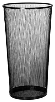 Porte-Parapluie Rond en Grille, Couleur Noire, Design Moderne, idéal pour Garder l'ordre. Fabriqué en métal résistant et Durable.