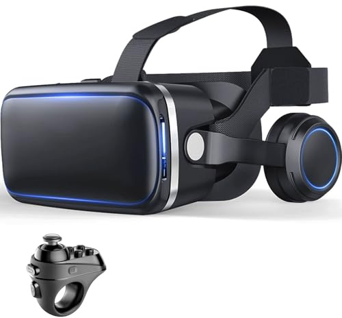 Gafas 3D de Realidad Virtual, Gafas VR, 3D VR Gafas de Realidad Virtual, Gafas 3D VR para Smartphone, Compatible 4.7-7.2 Inch' Smartphone Amplia compatibilidad por Android/iOS(A)