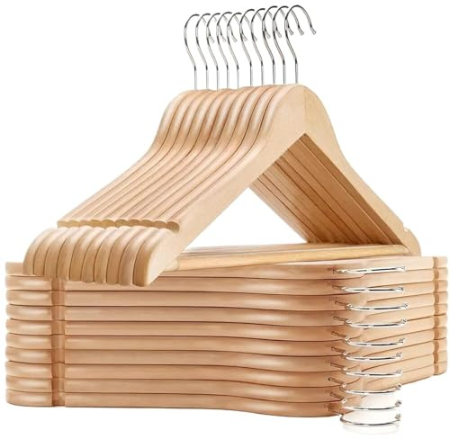 Grucce per abiti Grucce in legno for cappotti, 30 pezzi, set di grucce in for pantaloni