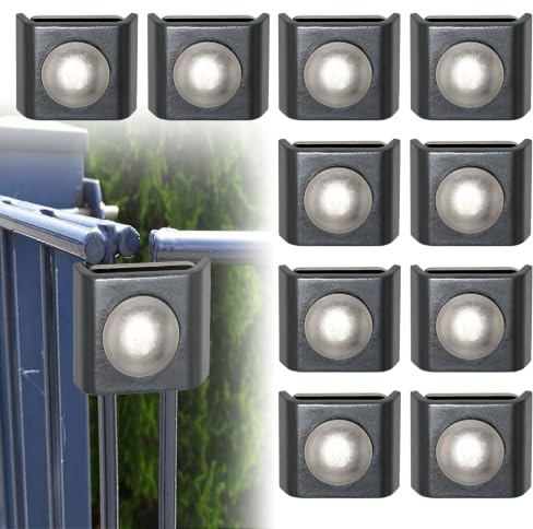 10 Stück Gittermattenverbinder, Zauneckverbinder, Eckverbinder Doppelstabmattenzaun Befestigung 304 Edelstahl Verbinder, Rostfreier Stabmattenzaun Befestigung für Gartenzäune Schutzbarrieren
