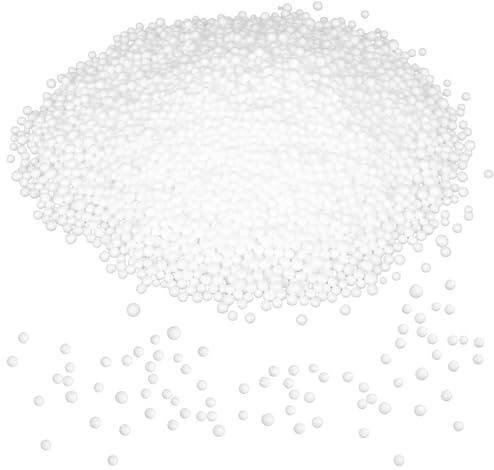 SUPVOX Lightweight White Foams Ball Filler for Bean Bags and Crafts, Easy to Carry Polystyrene Beads Stuffed Material for DIY Craft Projects at Home Use