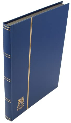 Blue Wessex Knight 16 Page 32 Side Black Page Stamp stockbook