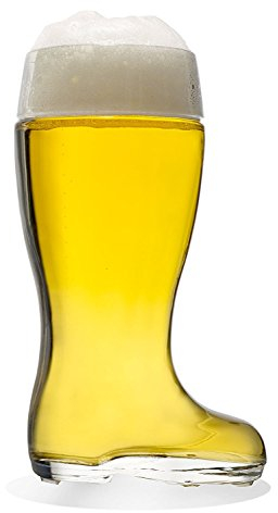 Stölzle Lausitz Bota de cerveza de 1 litro, vasos de cerveza, aptos para lavavajillas, elegante cristal sin plomo, muy resistente a la rotura, vasos de alta calidad, grandes