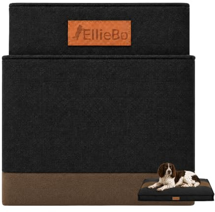 Ellie-Bo Ersatzbezug gestreift für Hundebett, 87 x 57 cm, Gr. L, Schwarz/Braun